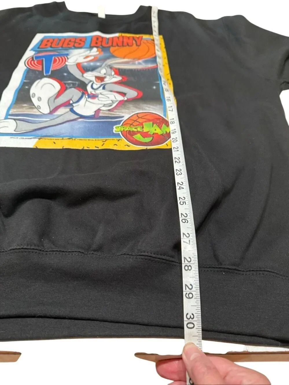 Looney Tunes Space Jam Bugs Bunny Trading Card sweatshirt Sz 3X Mens